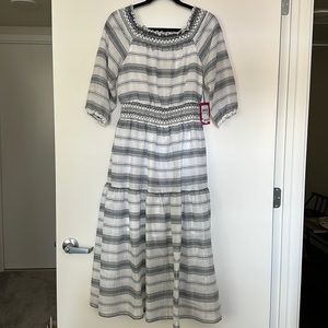 Off Shoulder Vince Camuto Black & White Dress